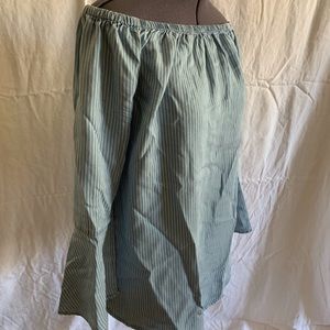 Bell-Sleeved Off-the-Shoulder Striped Top